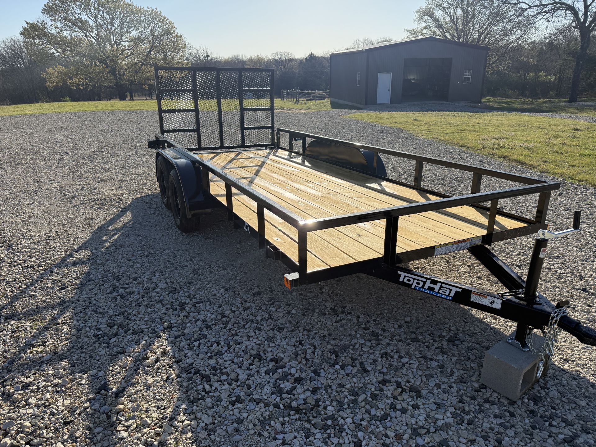 7x16 tandem axle utility trailer rental in Kingston, OK — ideal for equipment and cargo